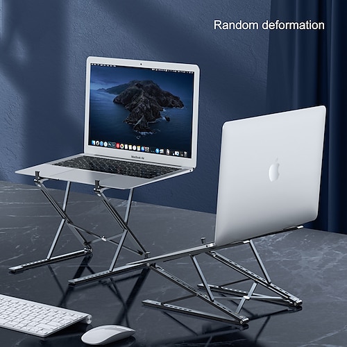 

Laptop Stand for Desk Adjustable Laptop Stand Metal Silicone Portable Foldable All-In-1 Laptop Holder Compatible with Kindle Fire iPad Pro MacBook Air Pro 9 to 15.6 inch 17 inch