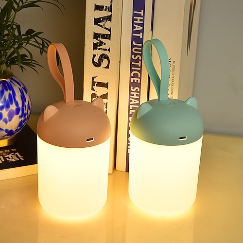 

led øyebeskyttelse nattlys hjemme bordlampe usb-lading kan dimmes bærbar trådløs berøringsbryter utendørs camping nødlys soverom nattbordslampe barnegave
