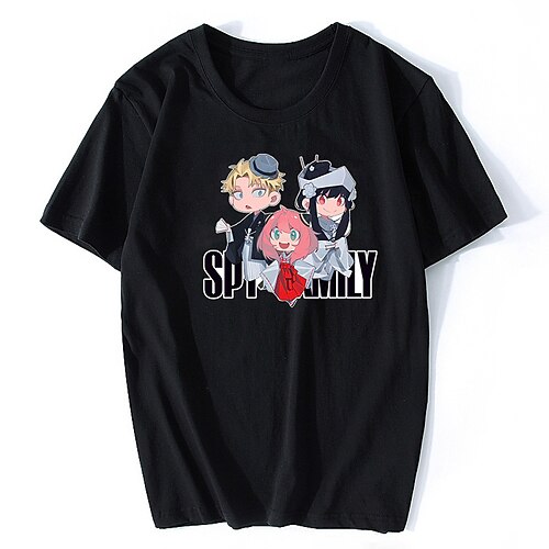 

Inspired by SPY×FAMILY Loid Forger Yor Forger Anya Forger T-shirt Cartoon 100% Polyester Anime Harajuku Graphic Kawaii T-shirt For Men's / Women's / Couple's