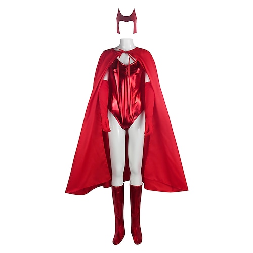 

Scarlet Witch Scarlet Witch Outfits Masquerade Women's Movie Cosplay Cosplay Red Gloves Shoes Cloak Masquerade Polyester / Zentai / Zentai