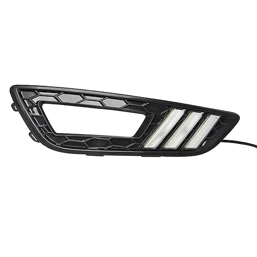 

OTOLAMPARA LED Daytime Running Light for Ford Focus 3 MK3 2015 2016 2017 2018 White and Yellow Turn Signal Function Waterproof IP67 DC 12V Car DRL Lamp for Ford Focus 1 Piece Left/Right Sides Optional