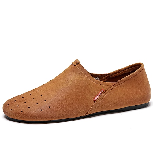 

Men's Loafers Slip-Ons Casual Classic Daily PU Black Brown Summer
