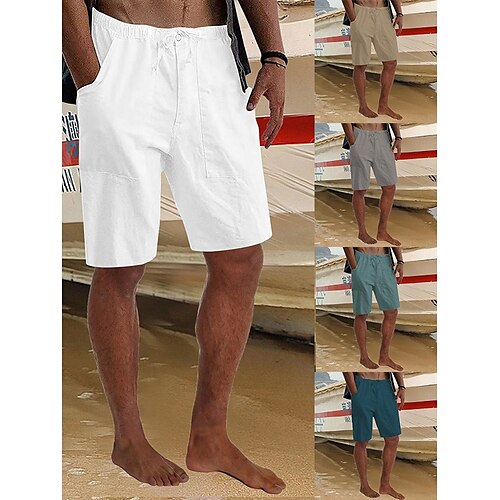 

Homme Short yoga Cordon Poche Couleur unie Sport Athloisir Bas Respirable Doux Confortable Usage quotidien Plein Air Casual du quotidien Tenues de Sport Extérieur