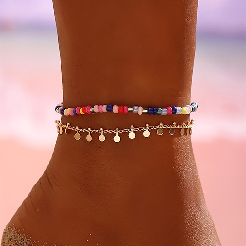 

Women's Ethnic Style Street Geometry Anklet