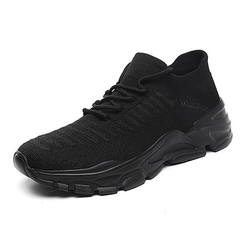 

Men's Sneakers Casual Classic Daily Outdoor Mesh Elastic Fabric White Black Spring Summer