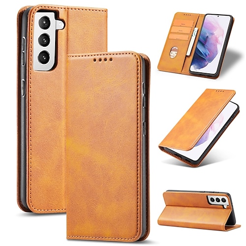

Phone Case For Samsung Galaxy Leather A73 A53 A33 A72 A52 A42 A71 Galaxy A22 5G Samsung A13 5G Wallet with Stand Full Body Protective Solid Colored PU Leather