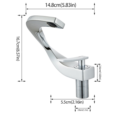 Rubinetto per lavabo monocomando da bagno cromato - Installazione semplice per acqua calda