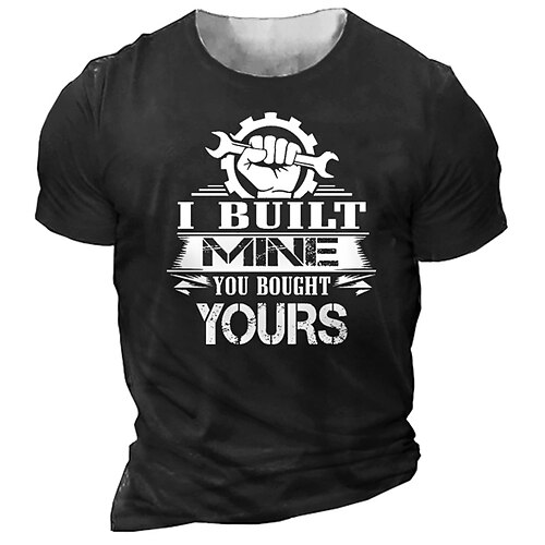 

Men's Unisex T shirt Tee 3D Print Graphic Prints Letter Crew Neck Street Daily Print Short Sleeve Tops Designer Casual Vintage Big and Tall Black Army Green Navy Blue / Summer