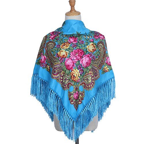 

Women's Scarves Shawl Sports & Outdoor Daily Solid Colored Floral / Flower Polyester Cotton Boho Simple Style 1 pcs