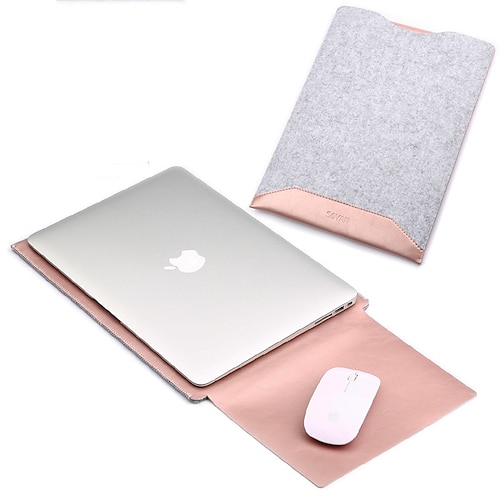 

Laptop Sleeves 12"" 13.3"" 15 Inch inch Compatible with Macbook Air Pro, HP, Dell, Lenovo, Asus, Acer, Chromebook Notebook Shock Proof PU Leather Solid Color for Business Office