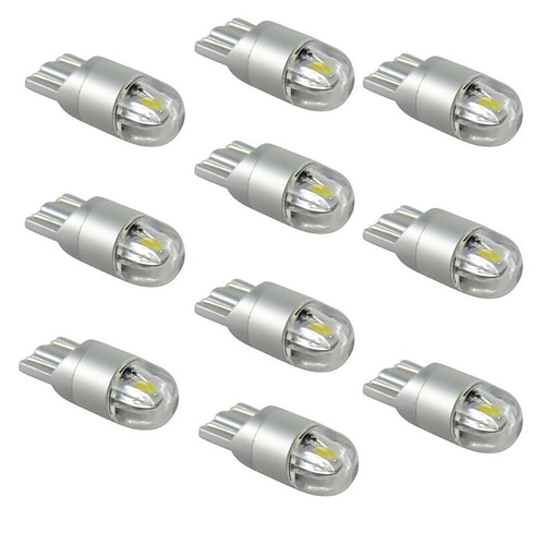 

OTOLAMPARA 10 Pack Car Clearance Bulbs W5W LED Light T10 3030 2SMD Car Width Lamp Door Light Interior Reading Lamp Multi-usage License Plate Lamps 6 Colors Optional