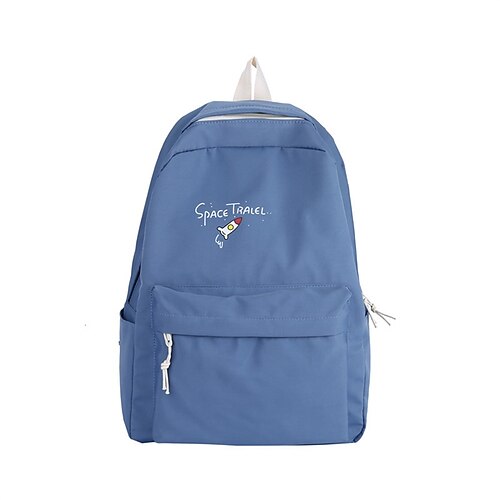 

School Backpack Bookbag Solid Color for Student Girls Water Resistant Wear-Resistant Breathable Nylon School Bag Back Pack Satchel 20 inch