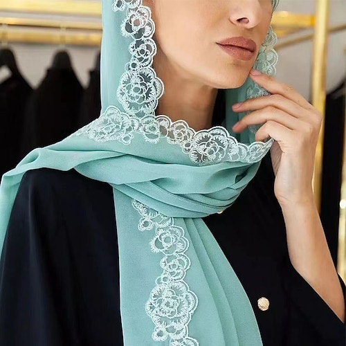 

Women's Muslim Hijab Scarves Daily Holiday Chiffon Bohemia Warm Casual / Daily 1 PC