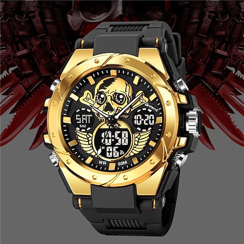 

New Stryve Fashion Men'S Sports Watch Skull Electronic Waterproof Watch Multifunctional Student Watch S8008