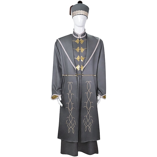 

Harry Potter Albus Dumbledore Costume de Cosplay Tenue Homme Cosplay de Film Cosplay Gris Manteau Collant / Combinaison Chapeau Halloween Mascarade Polyester