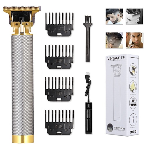 

Hair Cutting Machine T9 Vintage Hair Trimmer for Men Barber Professional Lighter Clippers USB Rechargeable Electric Beard Shaver