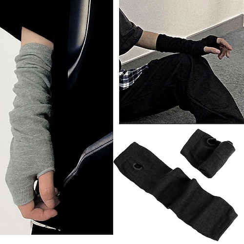 

Unisex Fingerløse hansker Sport & Utendørs Daglig Ferie Ensfarget Strikking Fritid Hold Varm 1 par