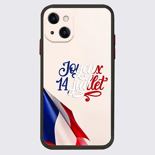 

14 Juillet 2022 Bonne Fête Nationale Français Phone Case For Apple iPhone 14 Pro Max 13 12 11 Pro Max Mini X XR XS 8 7 Plus Unique Design Protective Case Dustproof Shockproof Back Cover TPU