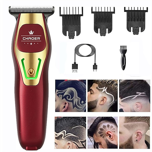 

Powerful Professional Hair Trimmer Men 0 MM T Blade Electric Clipper Rechargeable Barber Haircut Machine Beard Trimmer Shaver