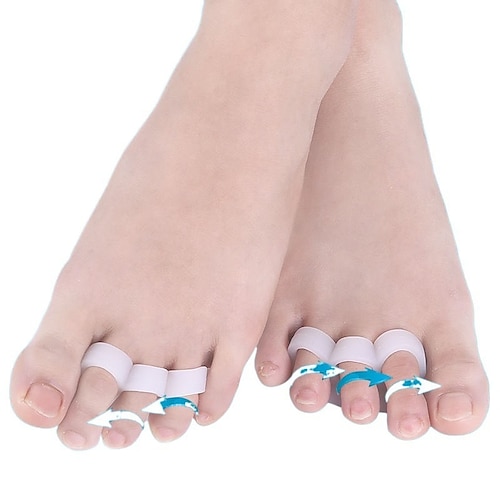 

Unisex Silicone Toe Separators Correction Fixed Practice / Beginner White / Rosy Pink 1 Pair All Seasons