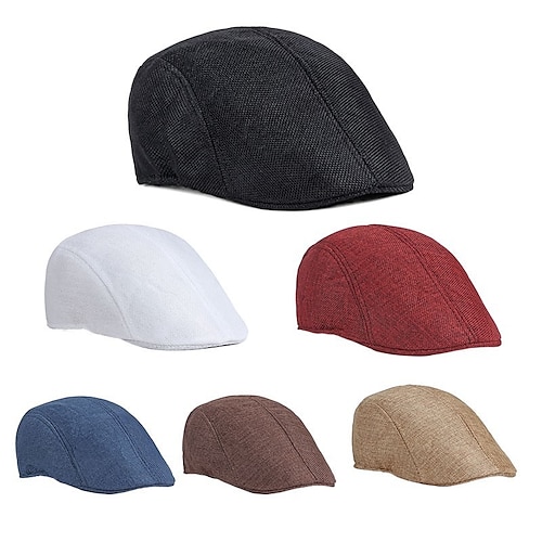 

Men's Newsboy Hat Cabbie Cap Sports & Outdoor Daily Holiday Polyester Sports & Outdoors Casual Simple Style 1 pcs