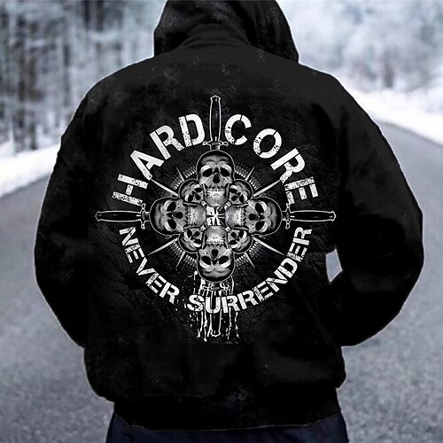 

Men's Unisex Pullover Hoodie Sweatshirt Graphic Prints Skull Print Daily Sports 3D Print Designer Casual Hoodies Sweatshirts Black
