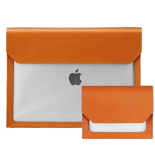 

Laptop Sleeves 14"" 13"" 15 Inch inch Compatible with Macbook Air Pro, HP, Dell, Lenovo, Asus, Acer, Chromebook Notebook Waterpoof Shock Proof PU Leather Solid Color for Business Office