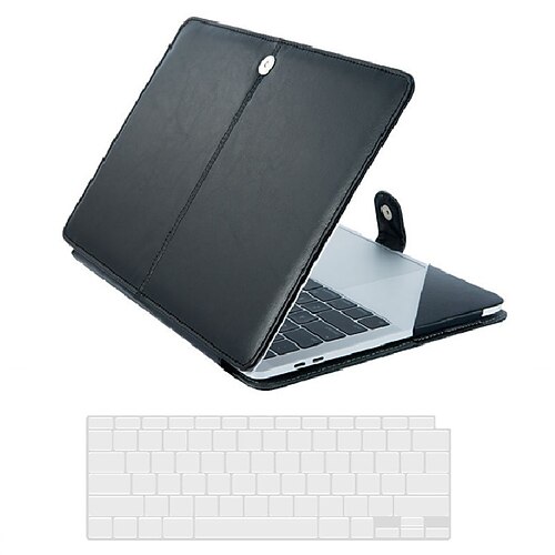 

MacBook Case Compatible with Macbook Air Pro 13.3 14 16 inch Hard PU Leather Solid Colored