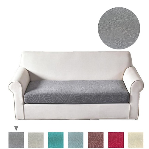 

Stretch Sofa Seat Cushion Cover Slipcover Elastic Couch Armchair Loveseat 4 or 3 Seater Plain Leaf High Elasticity Four Seasons Universal Super Soft Fabric Retro Hot Sale
