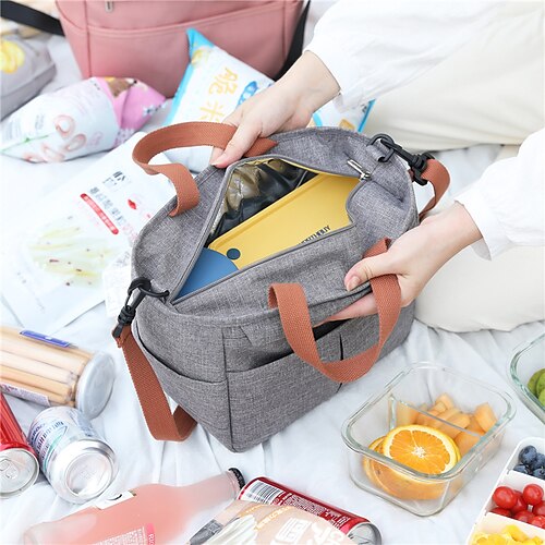 

One-shoulder Waterproof Lunch Bag Thickened Thermal Insulation Bag Picnic Lunch Bag Hand Carry To Work With Rice Bag Waterproof