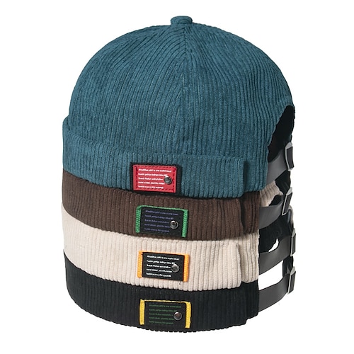 

New Fashion Vintage Beanie Hats Men Women Spring Autumn Landlord Hat Street Wear Hip Hop Brimless Hat