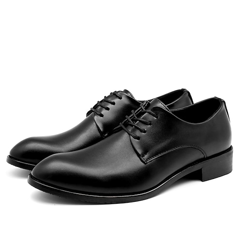 

Men's Oxfords Casual Classic Daily Office Career PU Black Spring Summer