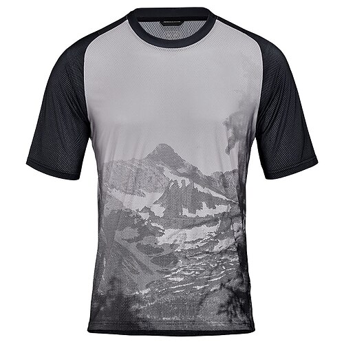 

21Grams Men's Downhill Jersey Short Sleeve Mountain Bike MTB Road Bike Cycling Grey Color Block Bike Breathable Quick Dry Moisture Wicking Polyester Spandex Sports Color Block Nature & Landscapes