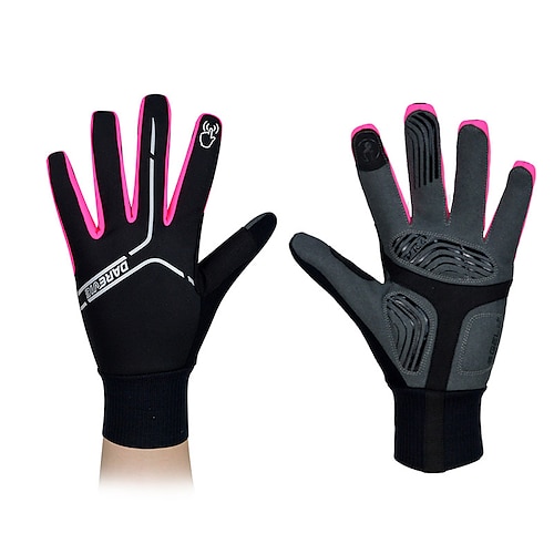 

ROCKBROS Luvas de Ciclismo Luvas Táteis Inverno Dedo Total A Prova de Vento Manter Quente Respirável Vestível Luvas Esportivas Exercicio Exterior Ciclismo / Moto Verde Rosa claro para Adulto