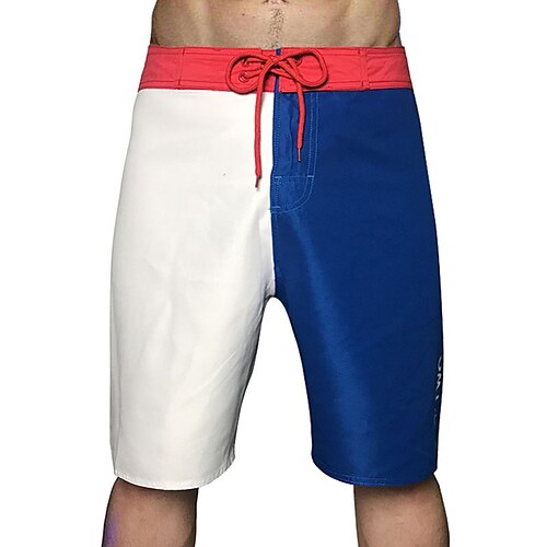 

Men's Swim Trunks Swim Shorts Quick Dry Board Shorts Bathing Suit with Pockets Drawstring Swimming Surfing Beach Water Sports Patchwork Summer