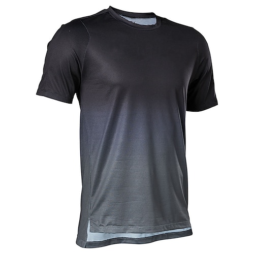 

21Grams Men's Downhill Jersey Short Sleeve Mountain Bike MTB Road Bike Cycling Dark Navy Gradient Bike Breathable Quick Dry Moisture Wicking Polyester Spandex Sports Gradient Clothing Apparel