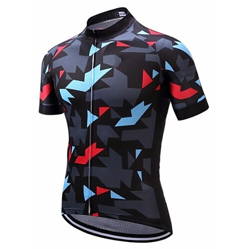 

21Grams Men's Cycling Jersey Short Sleeve Bike Top with 3 Rear Pockets Mountain Bike MTB Road Bike Cycling Breathable Quick Dry Moisture Wicking Reflective Strips Grey Polyester Spandex Sports