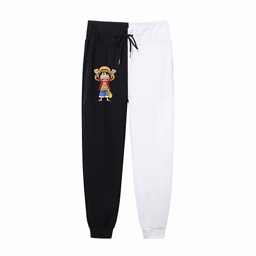 

Inspirado por One Piece Monkey D Luffy Dibujos Manga Anime Harajuku Gráfico Kawaii Pantalones Para Hombre Mujer Unisexo Adulto Estampado en caliente 100% Poliéster