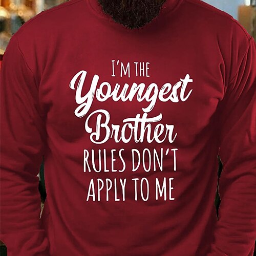 

Men's Sweatshirt Pullover Blue Red Black Crew Neck Graphic Letter Print Party Vintage Streetwear Designer Winter Fall & Winter Clothing Apparel Hoodies Sweatshirts Long Sleeve