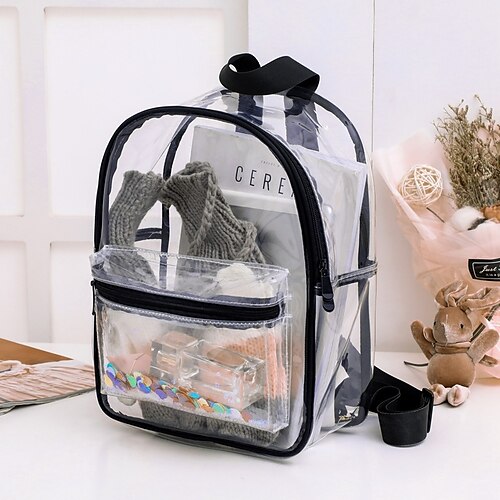 

Heavy Duty Clear Backpack Durable See Through Bookbags for School Work