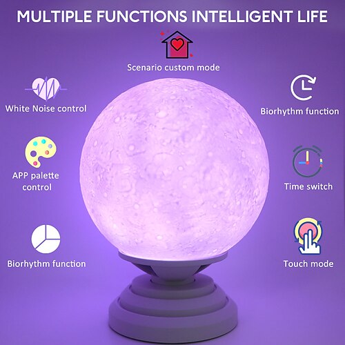 

LED Night Light White Noise Bluetooth Speaker Christmas Gift Indoor Multi Color&Warm White