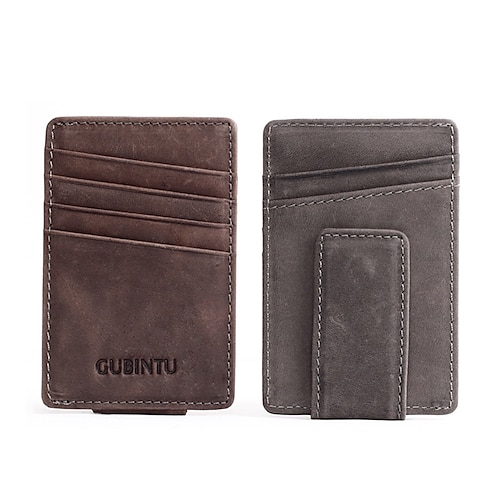 

Genuine Leather Dollar Clip First Layer Frosted Dollar Clip Foreign Trade Wallet Wholesale Clip Coin Bag