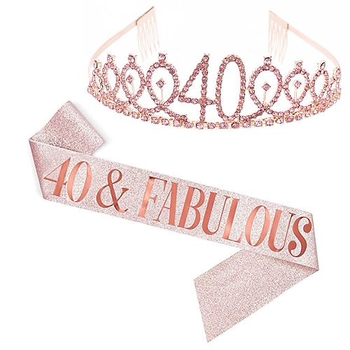 

21th 30th 40th Birthday Crown & Birthday Girl Sash Set, Rhinestone Tiaras and Crowns for Women Girls Gold Tiara Birthday Gold Sash Princess Tiaras Queen Crowns for Birthday Party Photoshoot