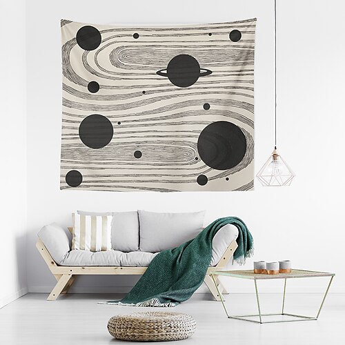 

Abstract geometric planet print tapestry 1 piece