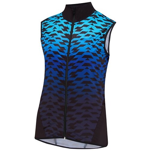 

21Grams Women's Cycling Vest Sleeveless Mountain Bike MTB Road Bike Cycling Blue Graphic Patterned Bike Spandex Polyester Breathable Quick Dry Moisture Wicking Reflective Strips Back Pocket Sports