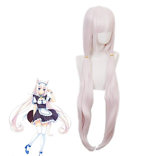 

Vanilla WigAnime Nekopara Cosplay Costume Pink Long Straight Hair