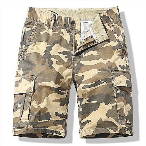 

Herren Cargo Shorts Kurze Hosen Shorts Kurze Hosen Kurze Hose für Wanderer Multi Pocket Gerade geschnitten Tarnfarben Komfort tragbar Knielänge Outdoor Täglich 100% Baumwolle Sport Stilvoll Armeegrün