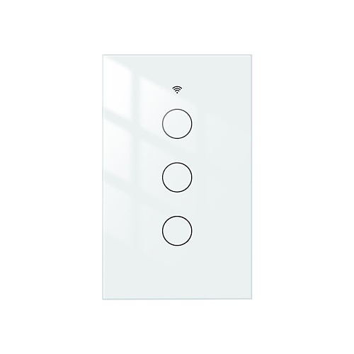 

TUYA Smart Home Bluetooth Wall Touch Light Switch Smart Life/2/3 Way Muilti-Control Association Bluetooth Sigmesh Tuya Smart APP Control Works with AlexaGoogle Home 3 Gang White/Black/Gold