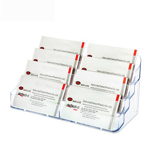 

Acrylic Business Card Holder for Desk Multiple Business Card Holders, Business Card Stand Business Card Display Holder, Clear Plastic Business Card Holder Display Office, 8 Pocket