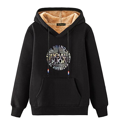 

Mujer Talla extra Chaqueta Bolsillo A Cuadros Letra Cita Vacaciones Manga Larga Con Capucha Regular Invierno Otoño Negro Azul Oscuro Gris XL XXL 3XL 4XL 5XL